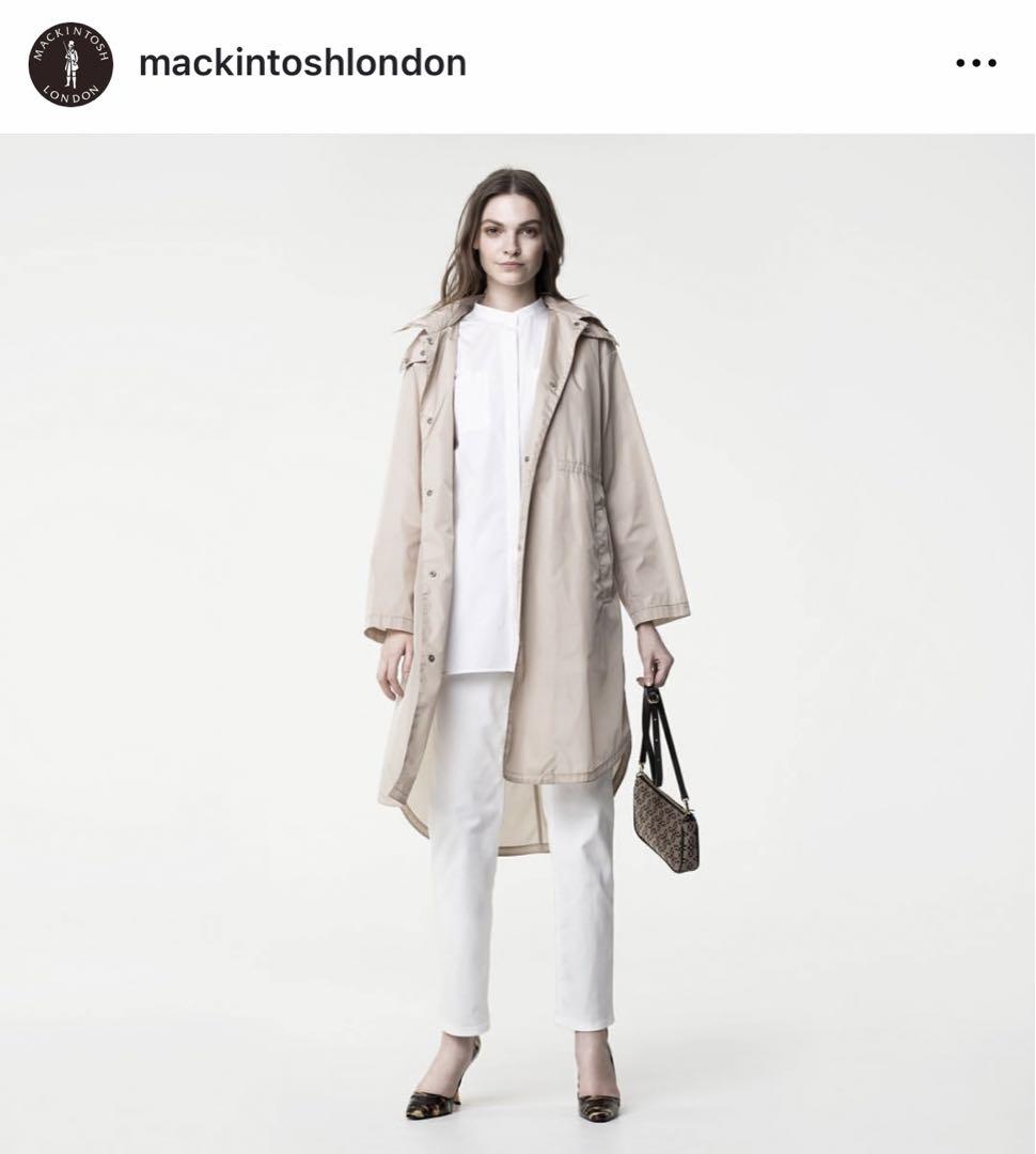 マッキントッシュロンドン  LIMONTA タフタフーデットコート　navy
