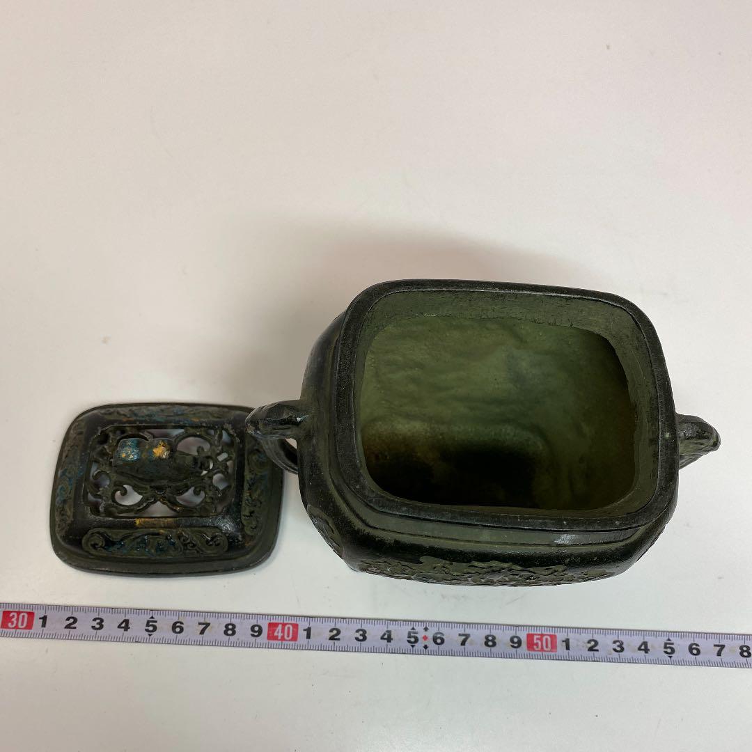・銅製　香炉C   871g   高さ約18㎝　さ5-0104⑥