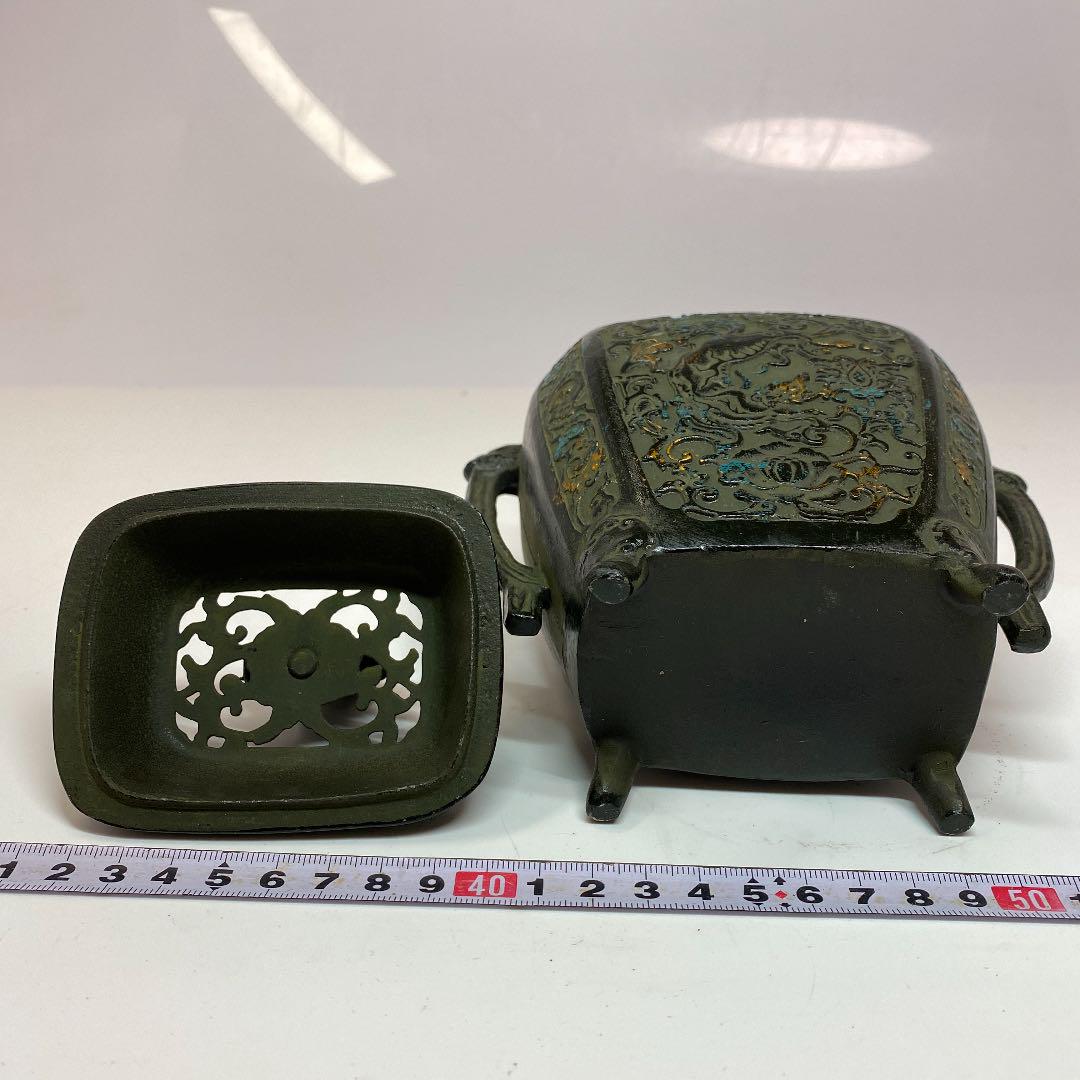 ・銅製　香炉C   871g   高さ約18㎝　さ5-0104⑥