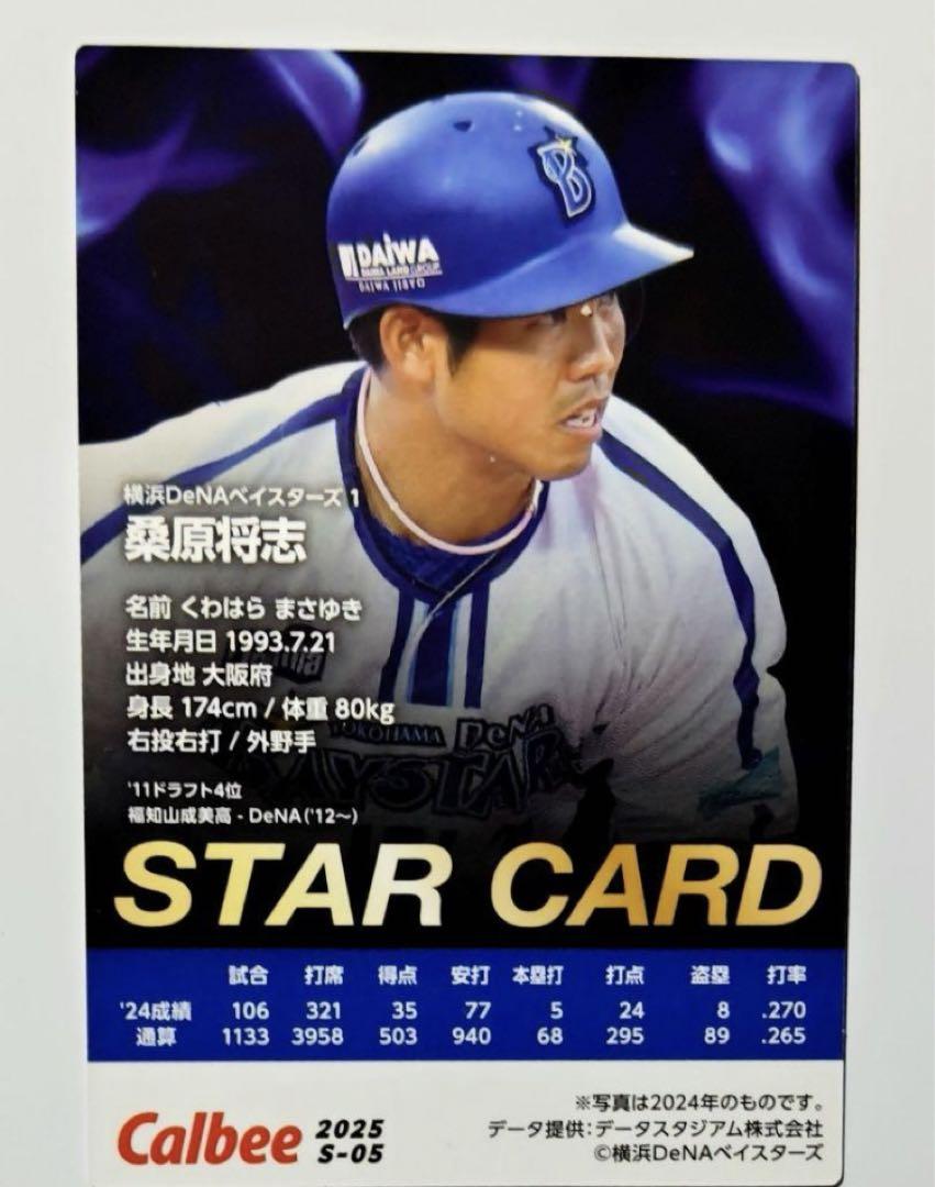 桑原将志 金箔 サインカード プロ野球チップス2025 横浜