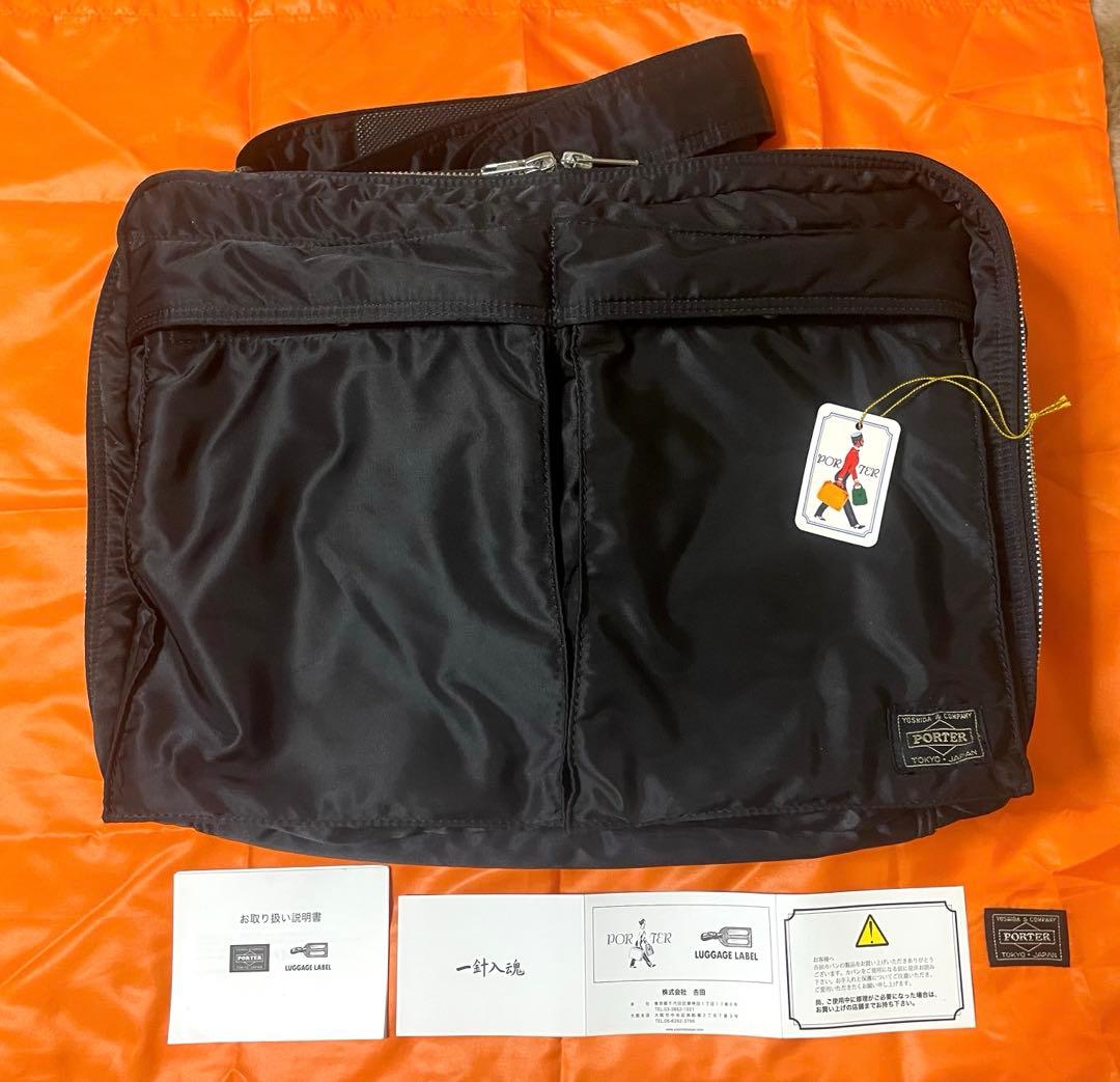 PORTER タンカー ショルダーバッグ 2層 マチ拡張可能 XL ブラック PORTER タンカー ショルダーバッグ 2層 マチ拡張可能 XL ブラック
