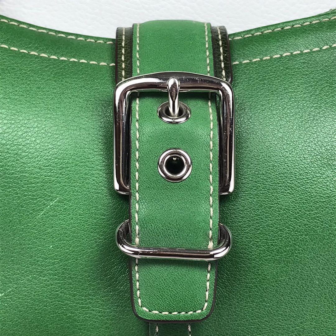 COACH コーチ　ソーホー　ハンドバッグ　レザー　グリーン　緑　希少　レア　革