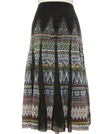 未使用　GAULTIER　ゴルチエ　イタリア製　リブ切替　チュールスカート