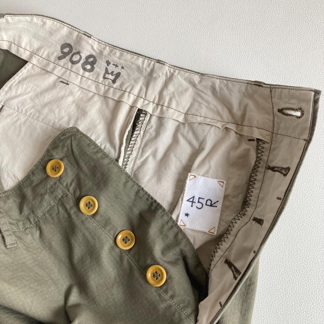 【極美品】45R『リップストップの908チーゴパンツ』カーキ 現行品 春夏