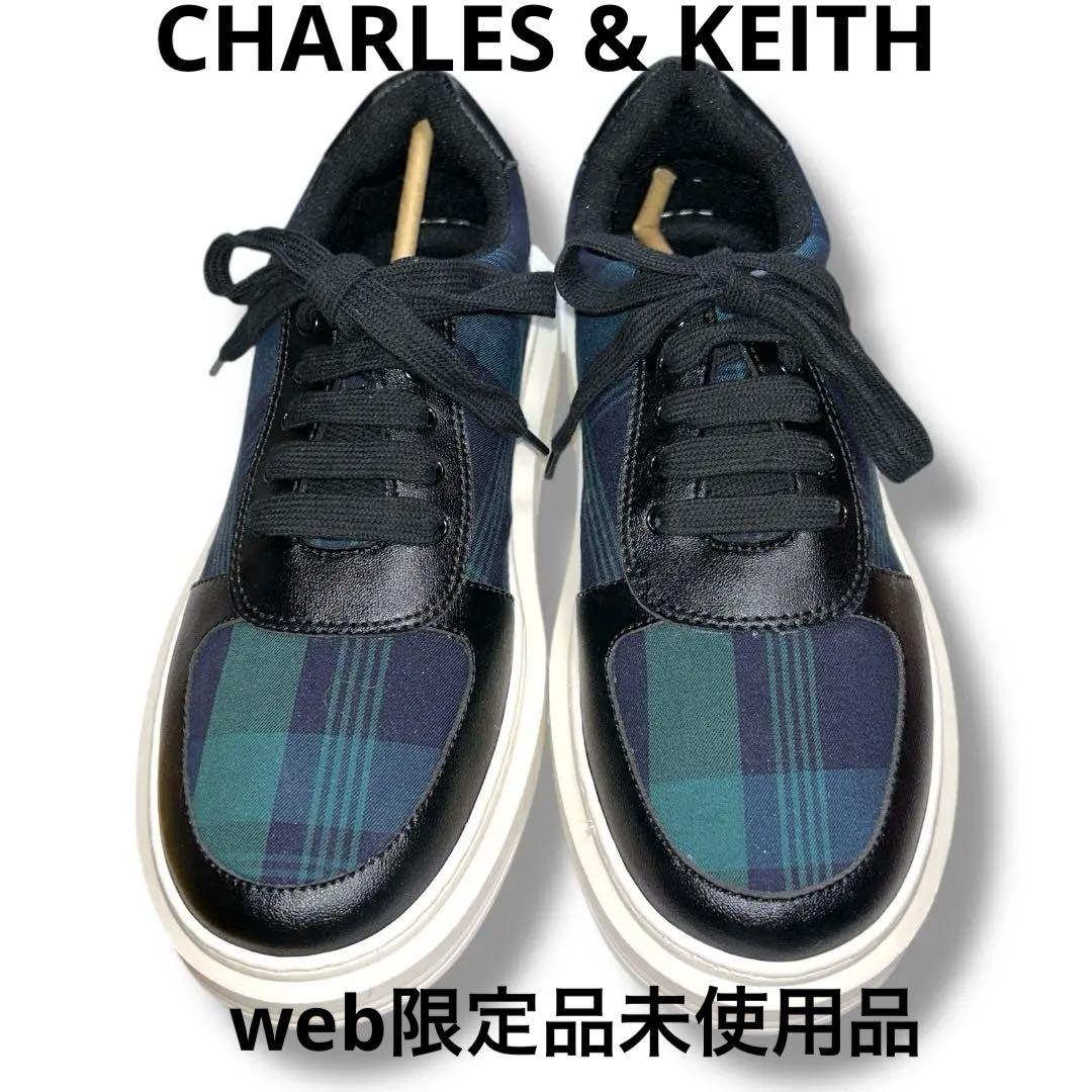 web限定品未使用品CHARLES & KEITH スニーカータータンチェック