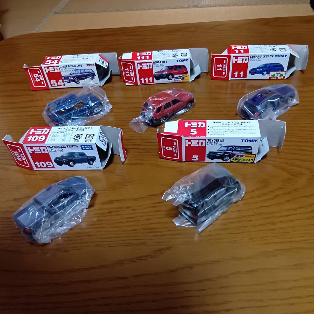 郵送買取 新品5台以上送料無料キャンペーン中！！  5台セット】トミカ レンジローバー トライトン CR-V bB レガシィ ミニカー