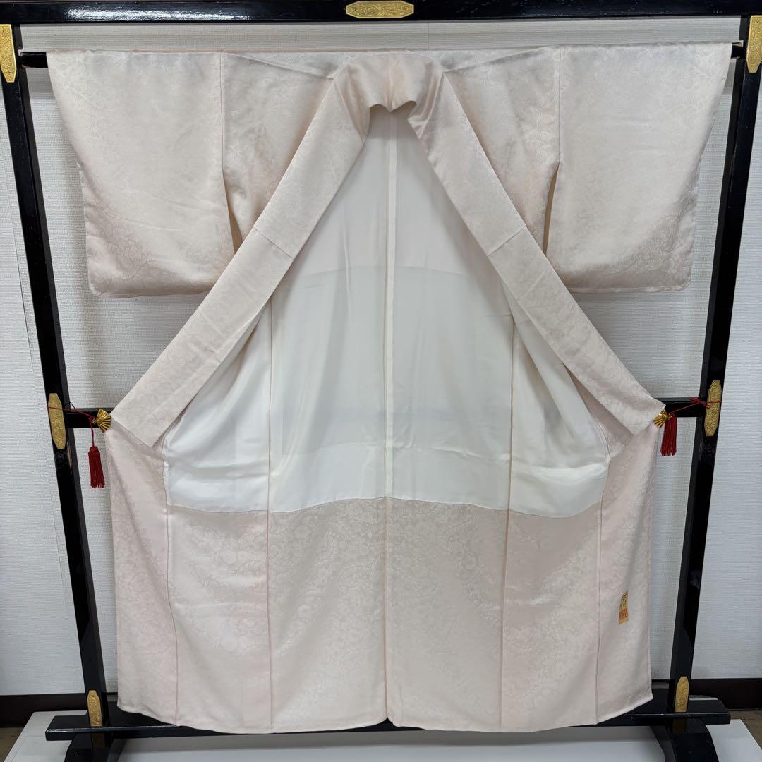 色無地 作家物 圧巻の辻ヶ花 地紋 一つ紋 正絹 AK-6951