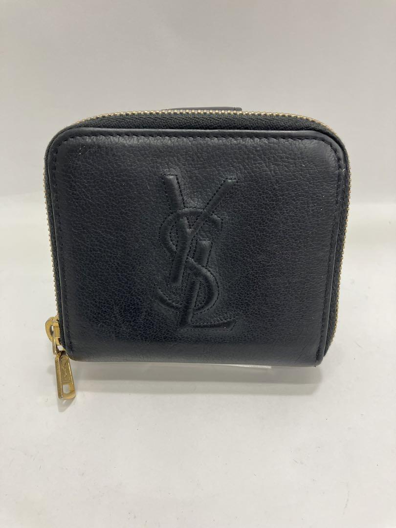 未使用級◆SAINT LAURENT 二つ折り財布 カサンドラ ブラック SAINT LAURENT 二つ折り財布 ブラック