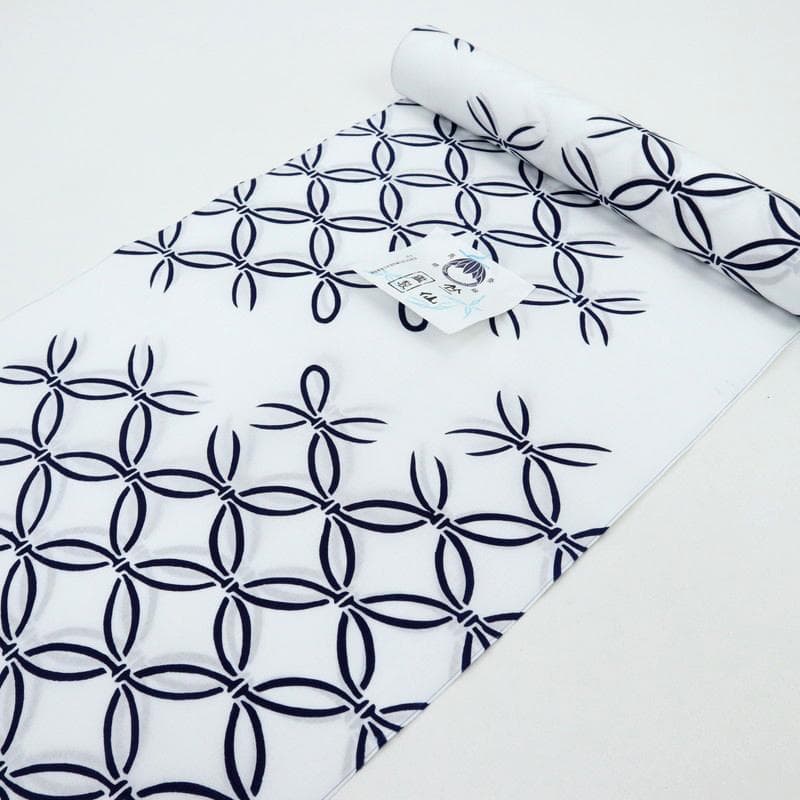 【国産】 《麦野様専用★新品『竺仙』浴衣反物■注染コーマ白地◆破れ七宝＊木綿夏着物》 【GMS4621626217】(13260円)