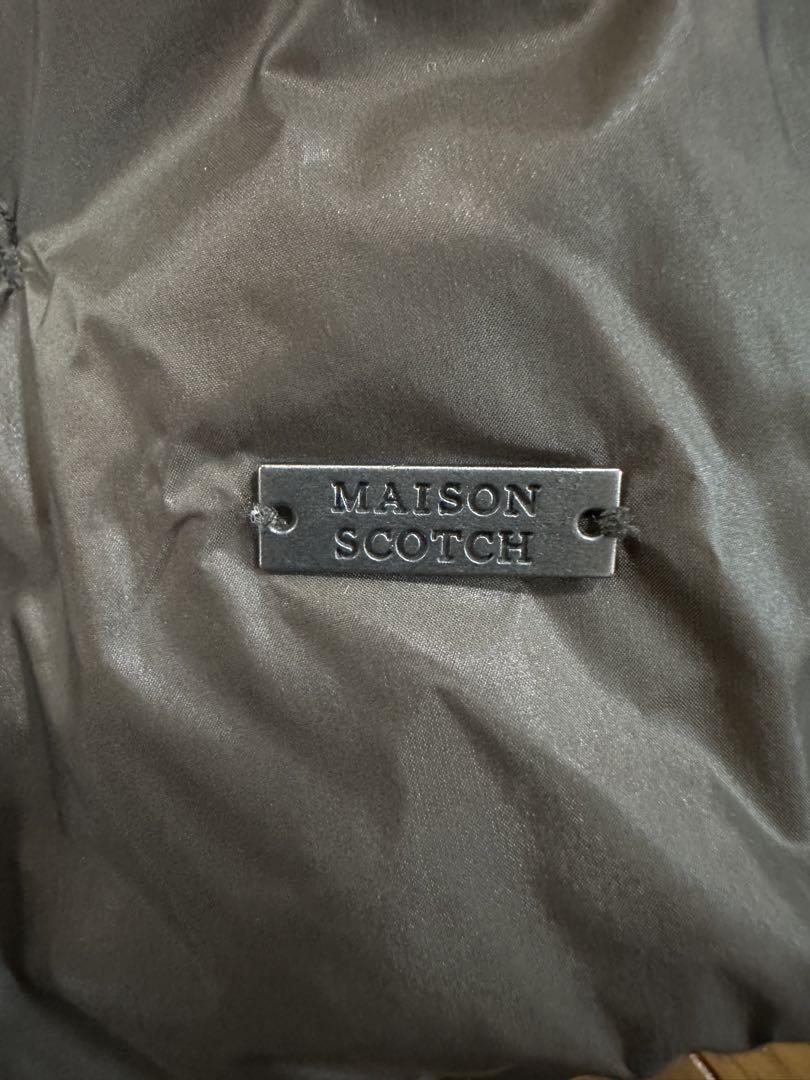 MAISON SCOTCH ダウンジャケット カーキ フード付き ジャケット