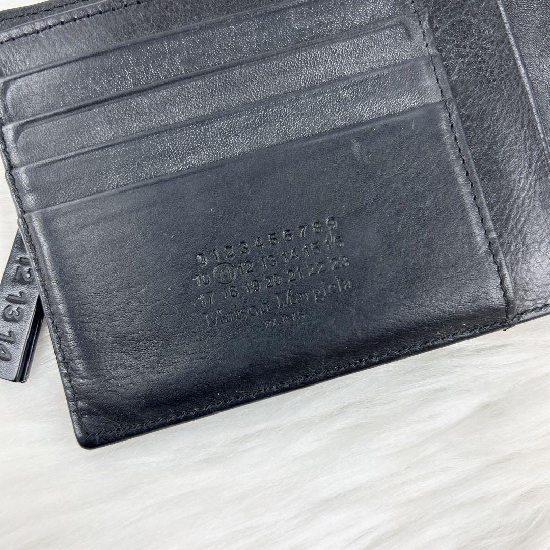 261【美品✨付属品完備】マルジェラ 折り財布 4ステッチ フラップフラップ