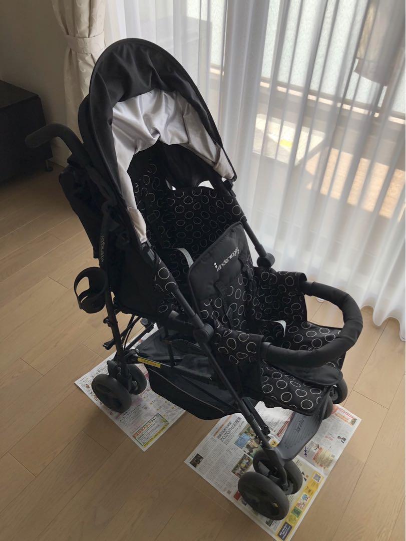 日本育児　キンダーワゴン　2人乗り　双子　兄弟ベビーカー