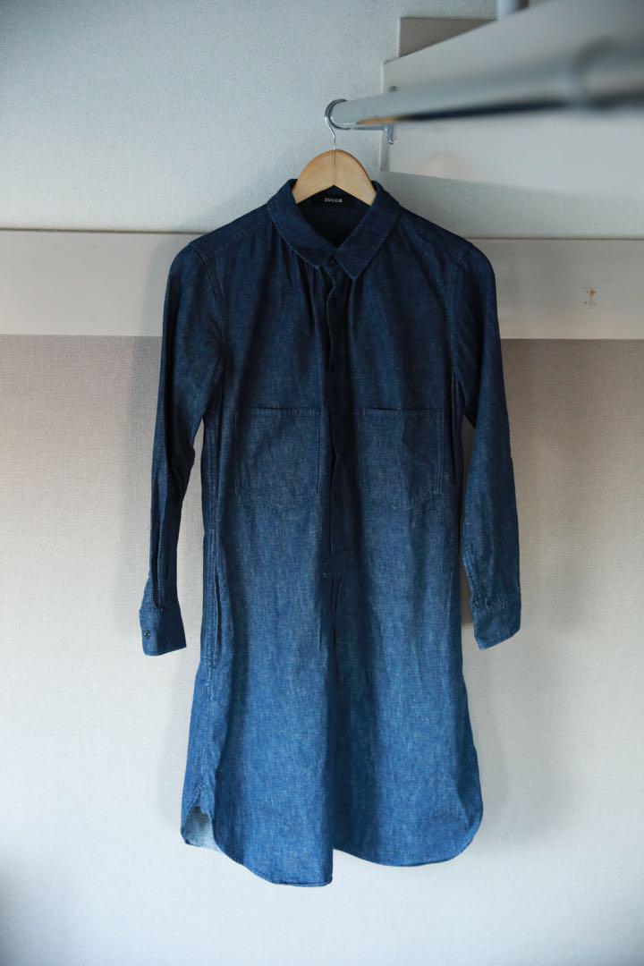 zucca ズッカ デニムシャツワンピース M - メルカリ