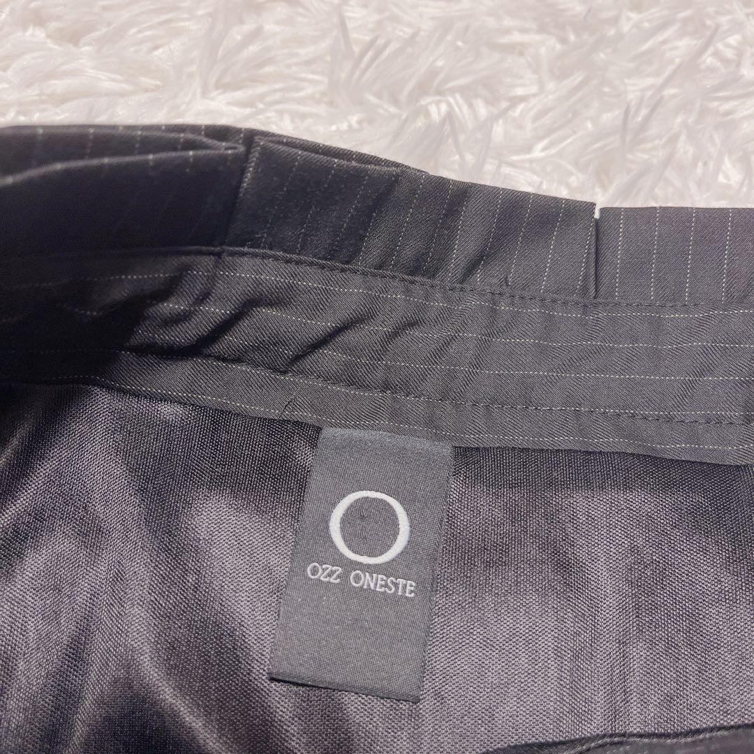 OZZ ONESTE ストライプ プリーツ バルーン スカート チュール ミニ