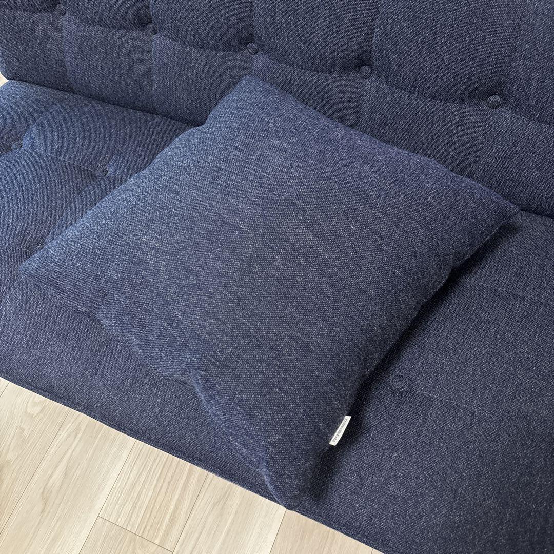 カリモク60　Kチェア　2シーター　タープブルー