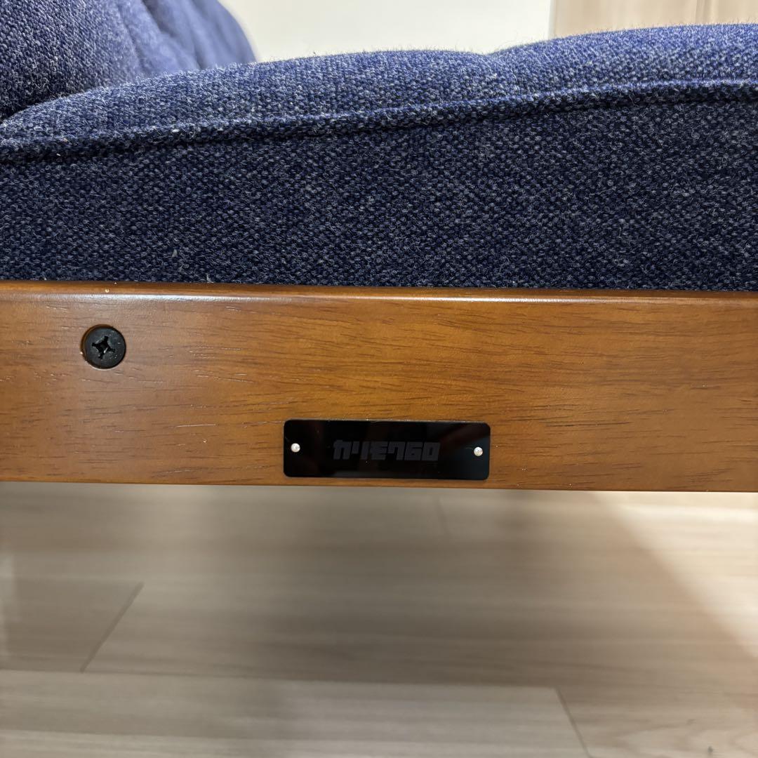 カリモク60　Kチェア　2シーター　タープブルー