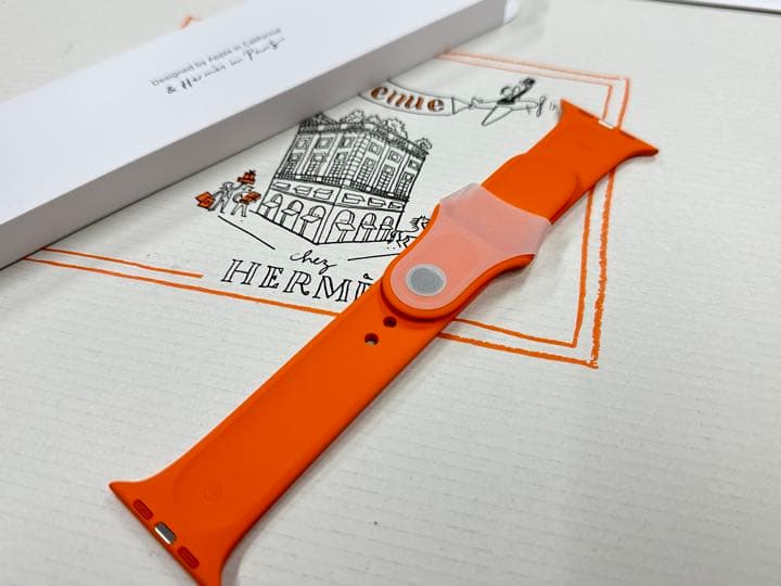 未使用 Apple Watch HERMES オレンジスポーツバンド 45mm Apple Watch