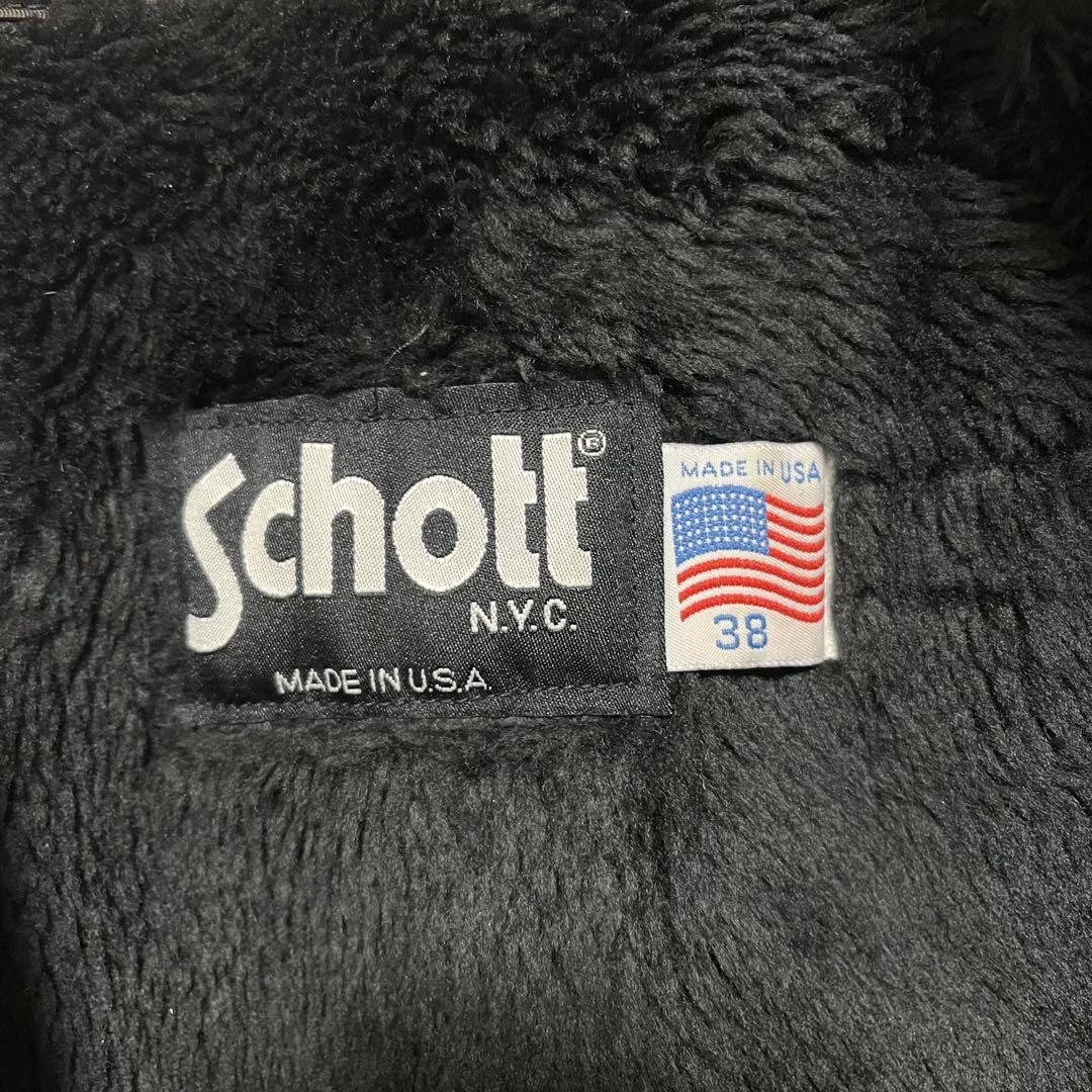 Schott ショット レザー シングル ライダース ジャケット 38
