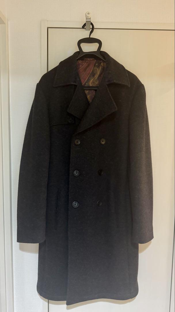 【値下げ】【美品】ETRO ダークグレー コート サイズ48