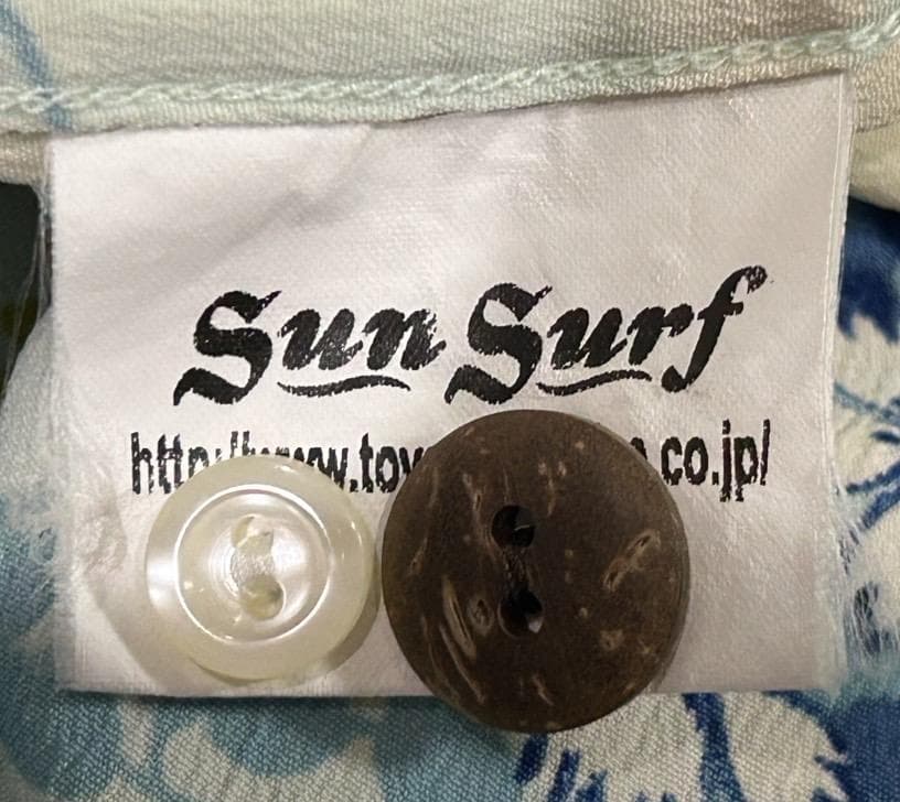 ＊東洋 SUN SURF Hawaiian レーヨン 鳥 花 アロハシャツ S