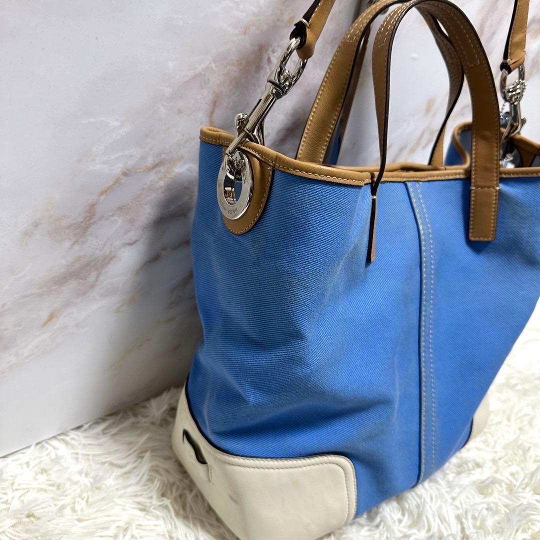 コーチ 2way ショルダーバッグ ハンドバッグ ブルー F28286 KUE6203264155