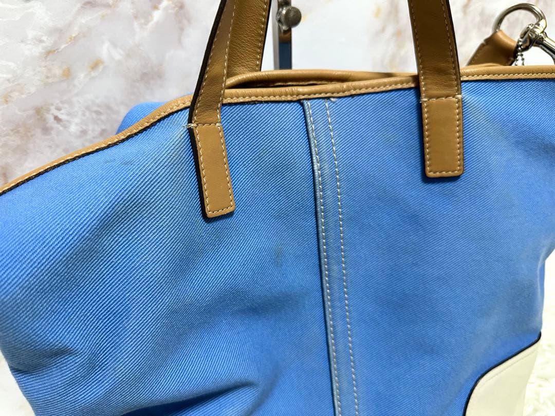 コーチ 2way ショルダーバッグ ハンドバッグ ブルー F28286 KUE6203264155