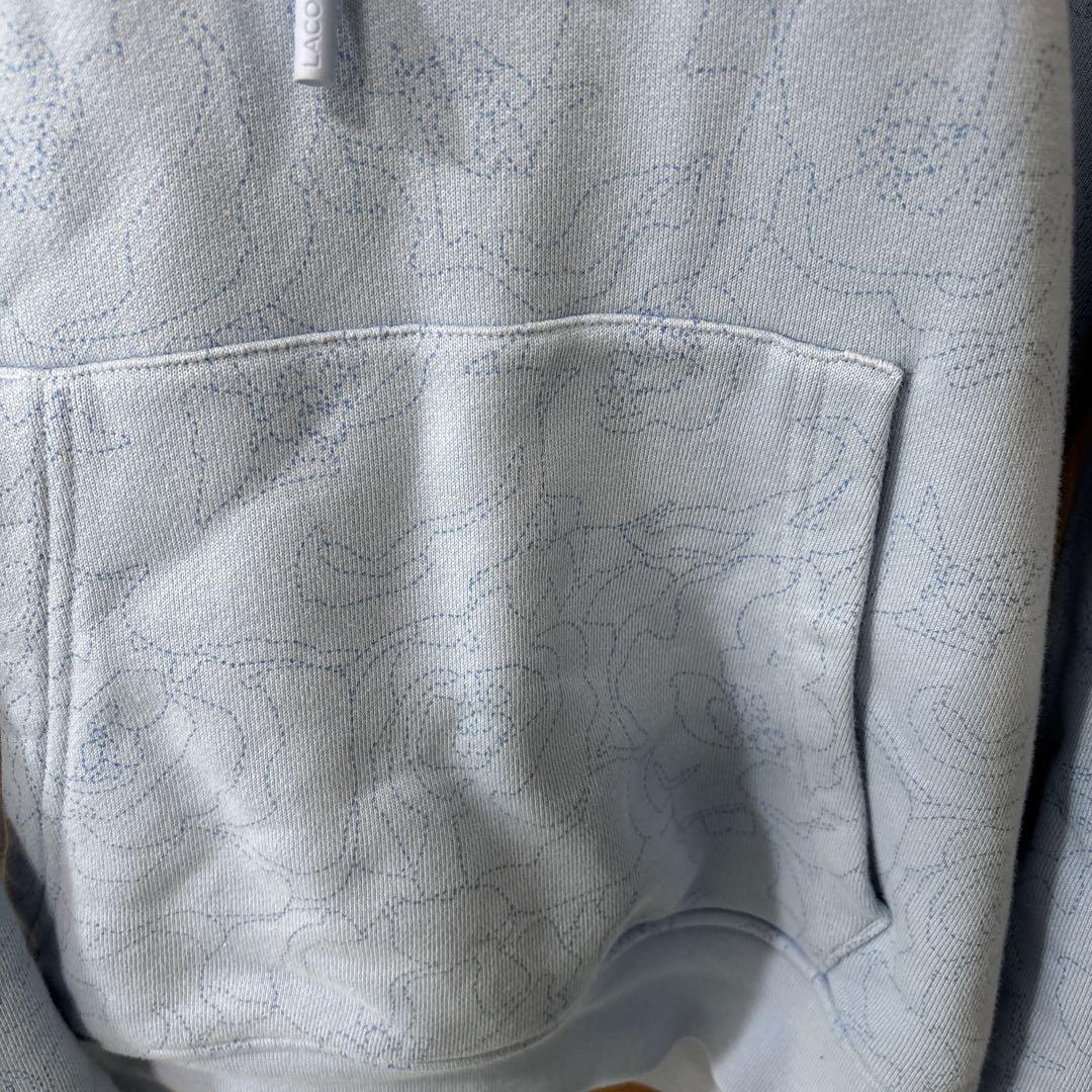 LACOSTE 水色 フード付きパーカー FR 3 / US -S