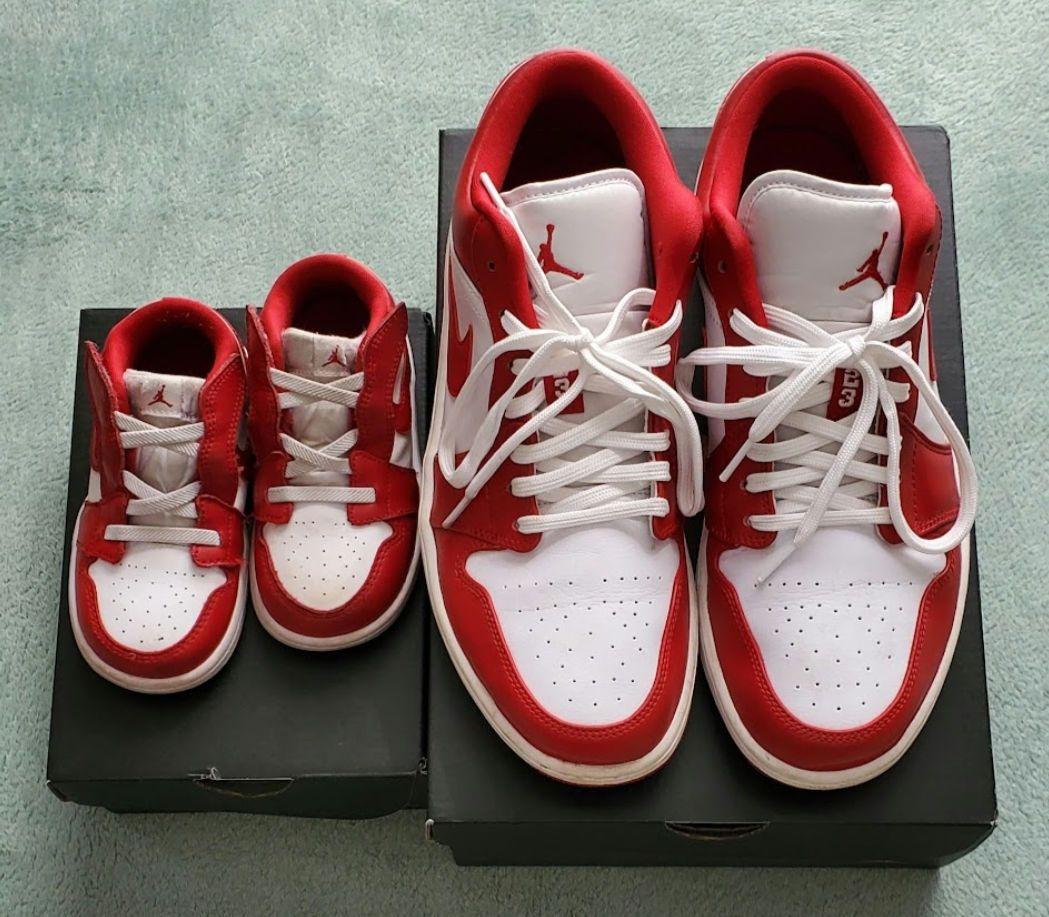 美品!!NIKE AIR JORDAN1 LOW 大人用28.5㌢子供用14㌢