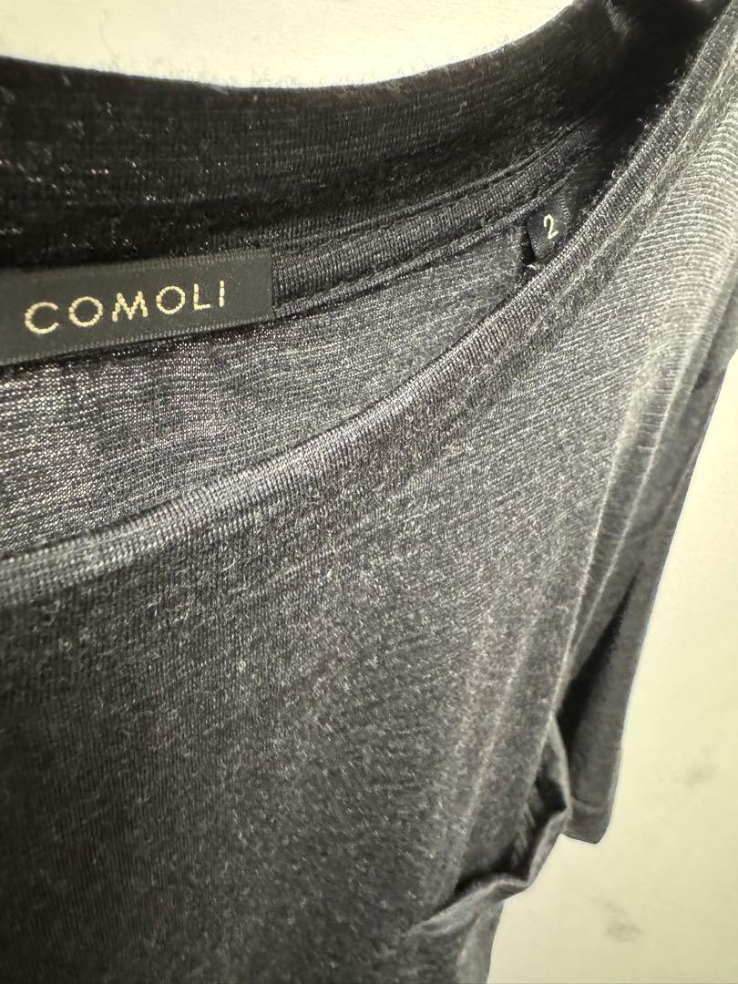 COMOLI 24SS サマーウールTシャツ チャコール サイズ2 画像3