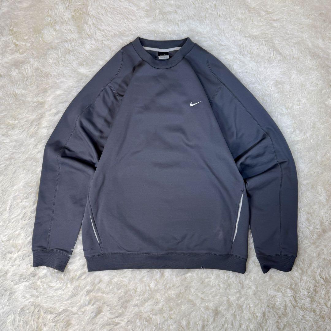 NIKE ナイキ グレー ロゴ クルーネック スウェット L