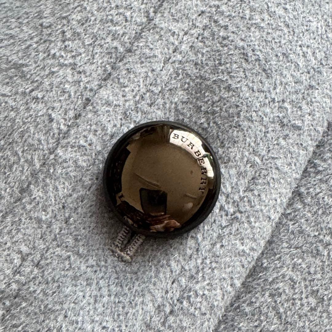 バーバリブルーレーベル ロングコート ティアード ノバチェック 38 アンゴラ混 バーバリブルーレーベル ロングコート ティアード ノバチェック 38 アンゴラ混