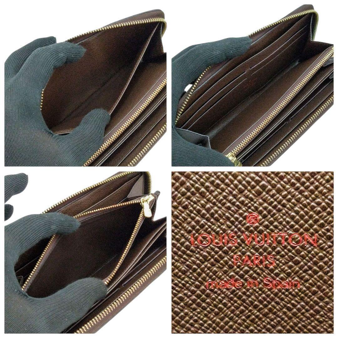 美品 ルイヴィトン ダミエ エベヌ ジッピーウォレット 長財布 ラウンドジップ
