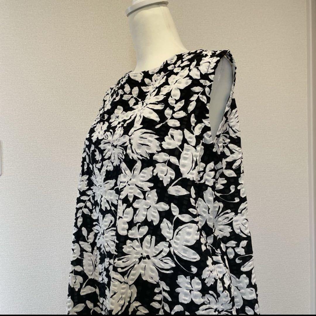 【限定1着】ハンドメイド　レディース　ノースリーブワンピース　リップル♬