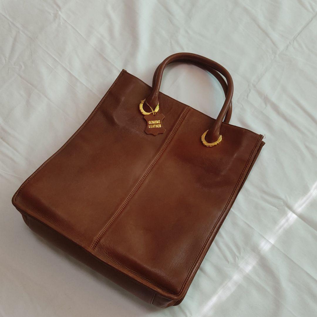 GENUINE LEATHER　ジェニュインレザー　トートバッグ　レザーバッグ