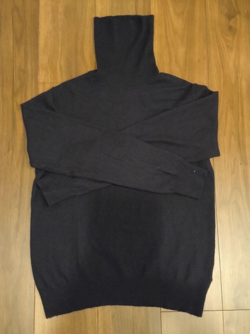 【美品】COMOLI コモリ　タートルニット　ネイビー