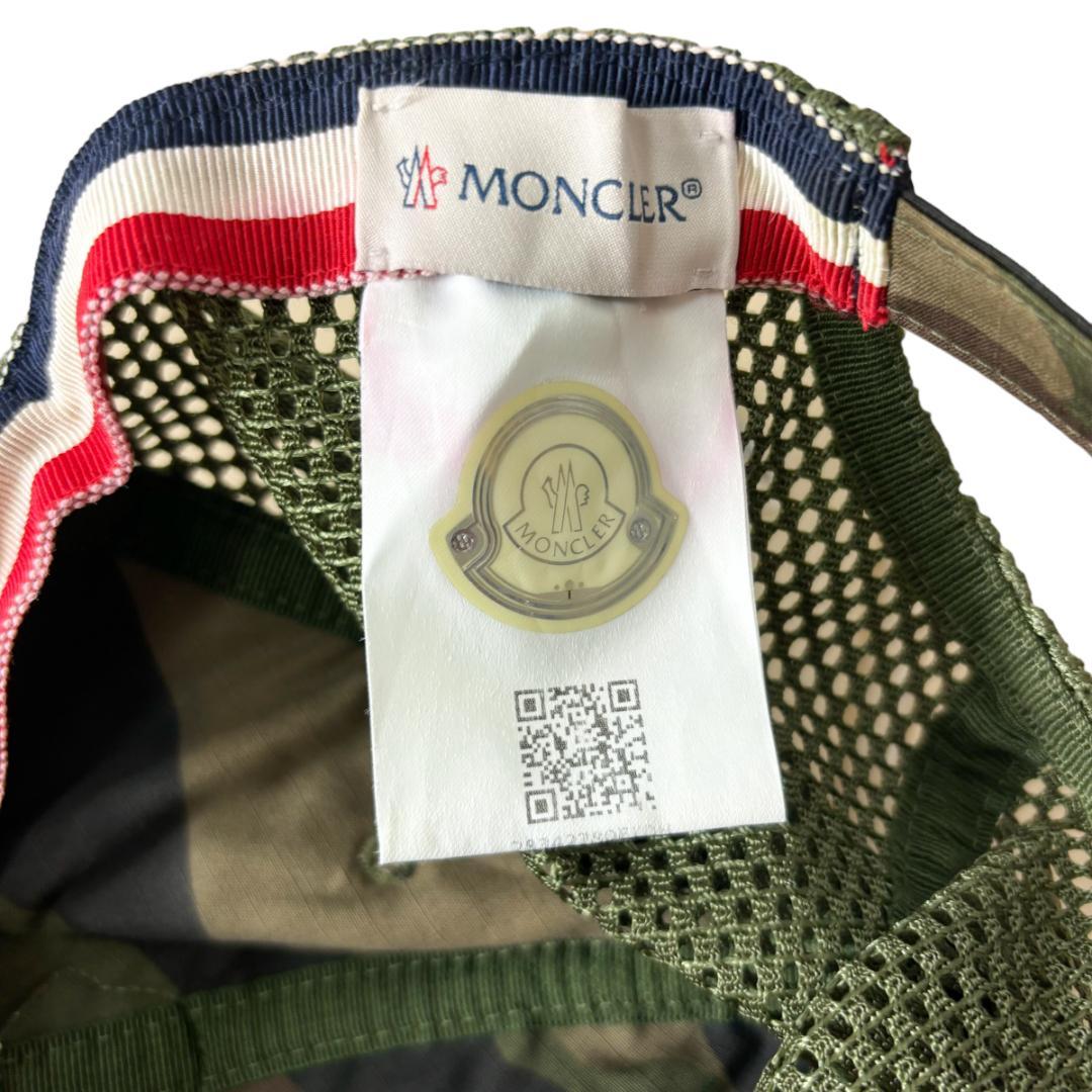 美品 MONCLER モンクレール キャップ 迷彩 メッシュ 帽子