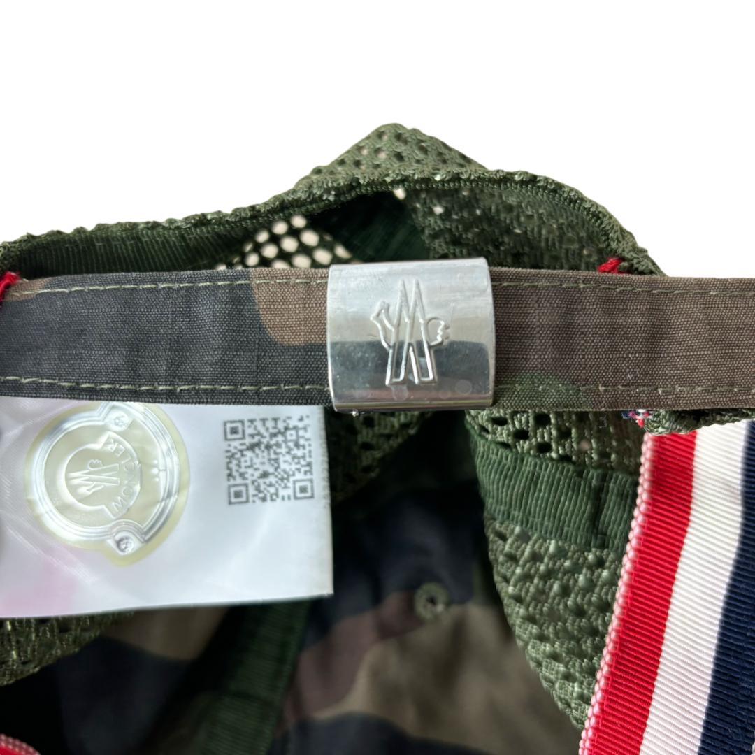 売れ筋がひクリスマスプレゼント！ MONCLER 美品 モンクレール 帽子 メッシュ 迷彩 キャップ 帽子