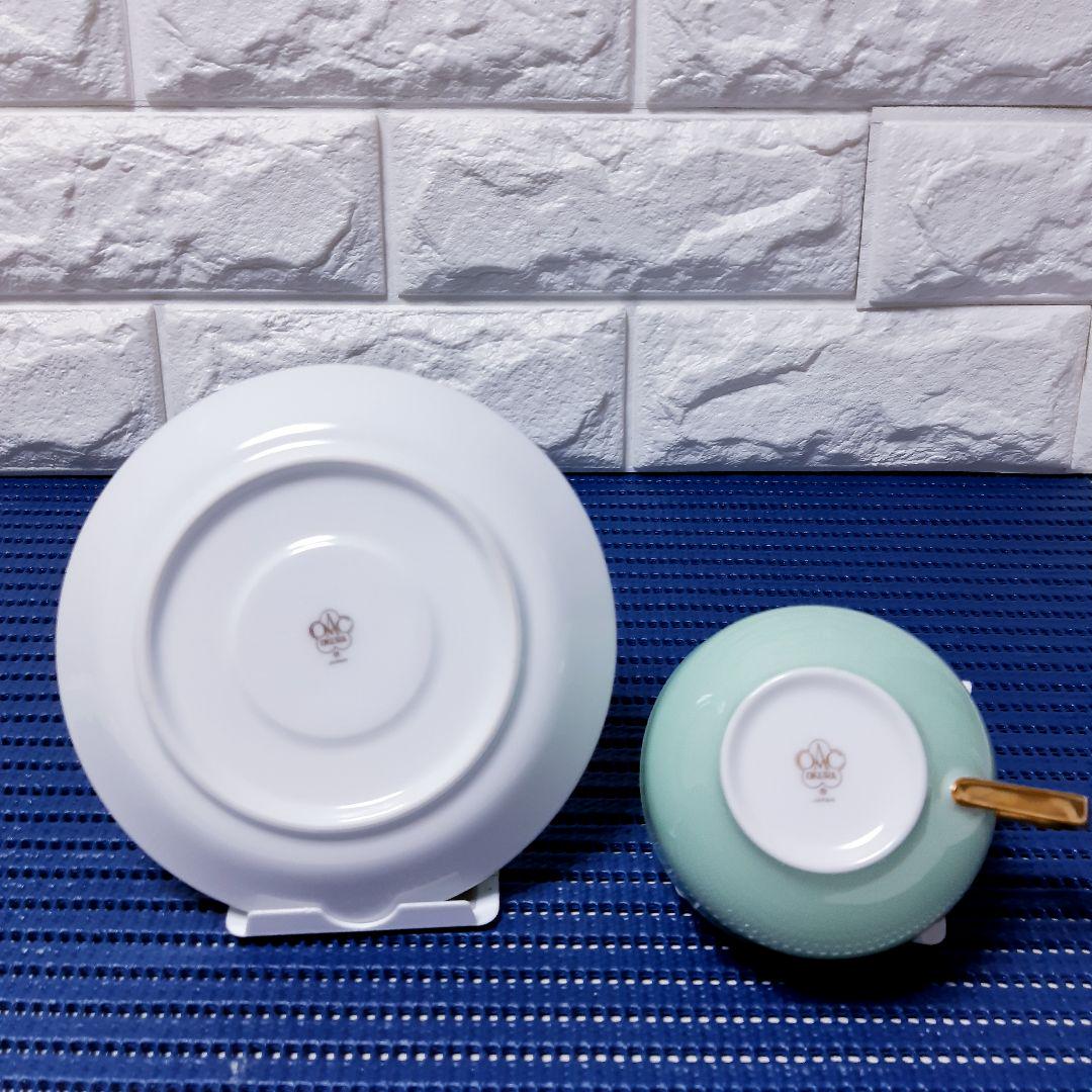 きんこ様専用 カップ&ソーサー 保管品 ExCRL-m70572235251 大倉陶園 色蒔きライトグリーン 国産超歓迎