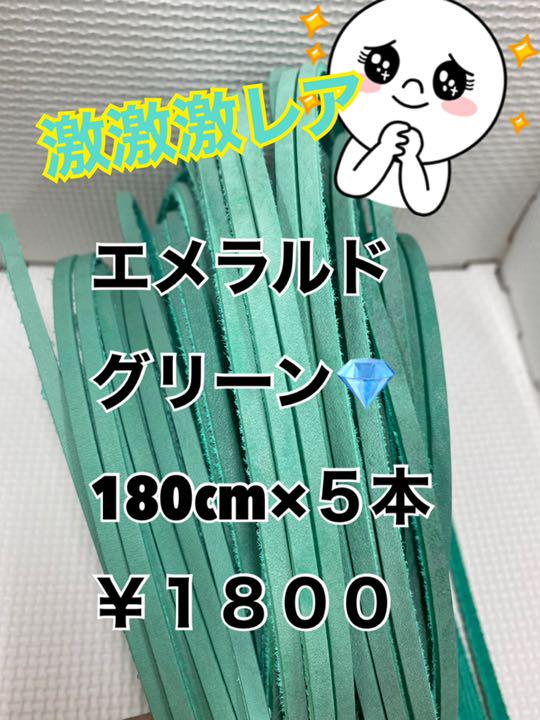 540円 値引 グラブレース エメラルドグリーン 180cm×5本