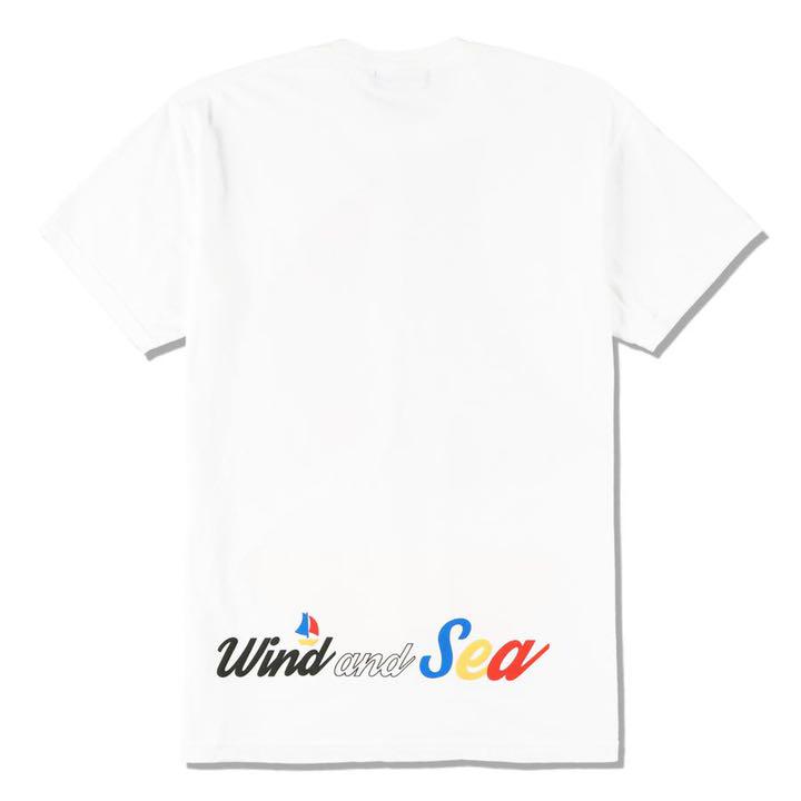 WIND AND SEAウィンダンシーSEAロゴTシャツホワイト×ミントM