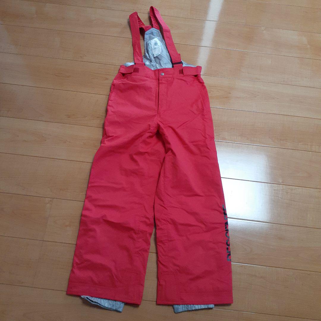 DESCENTE 子ども用 スキーウェア 上下　黒/赤　150