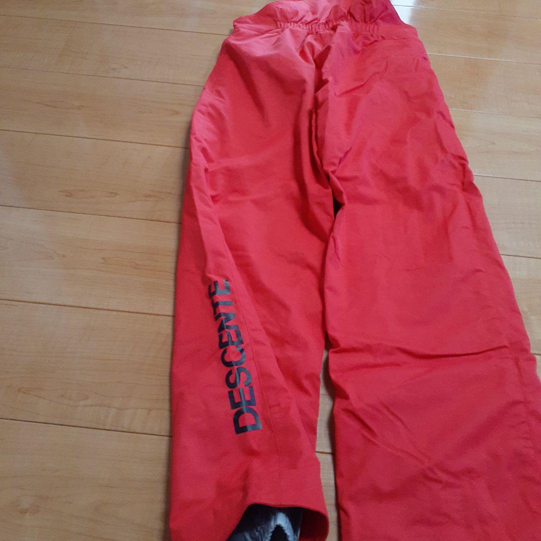DESCENTE 子ども用 スキーウェア 上下　黒/赤　150