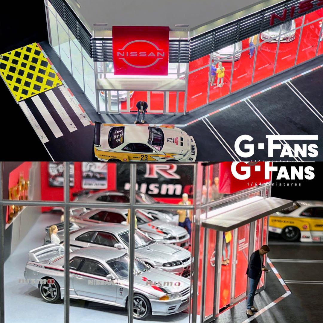新発売 1/64 NISSAN ジオラマ　駐車場付き　G-FANS（LED付き） ベストセラーゲーム・おもちゃ・グッズ - 新発売 1/64 NISSAN