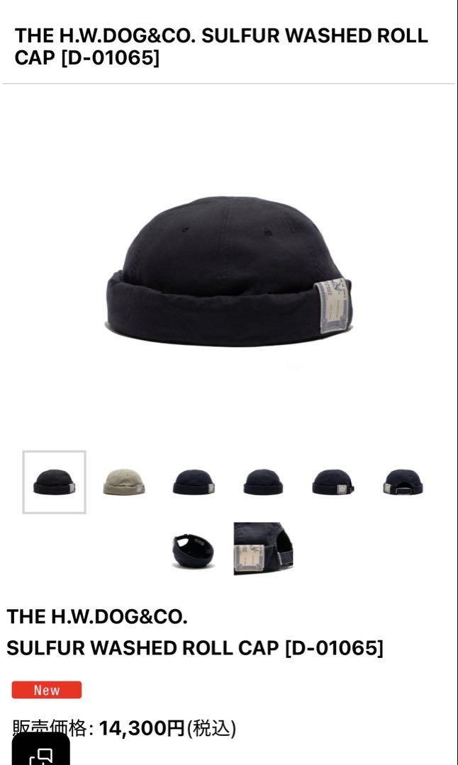 帽子 H.W.DOG&CO. SULFUR WASHED ROLL CAP