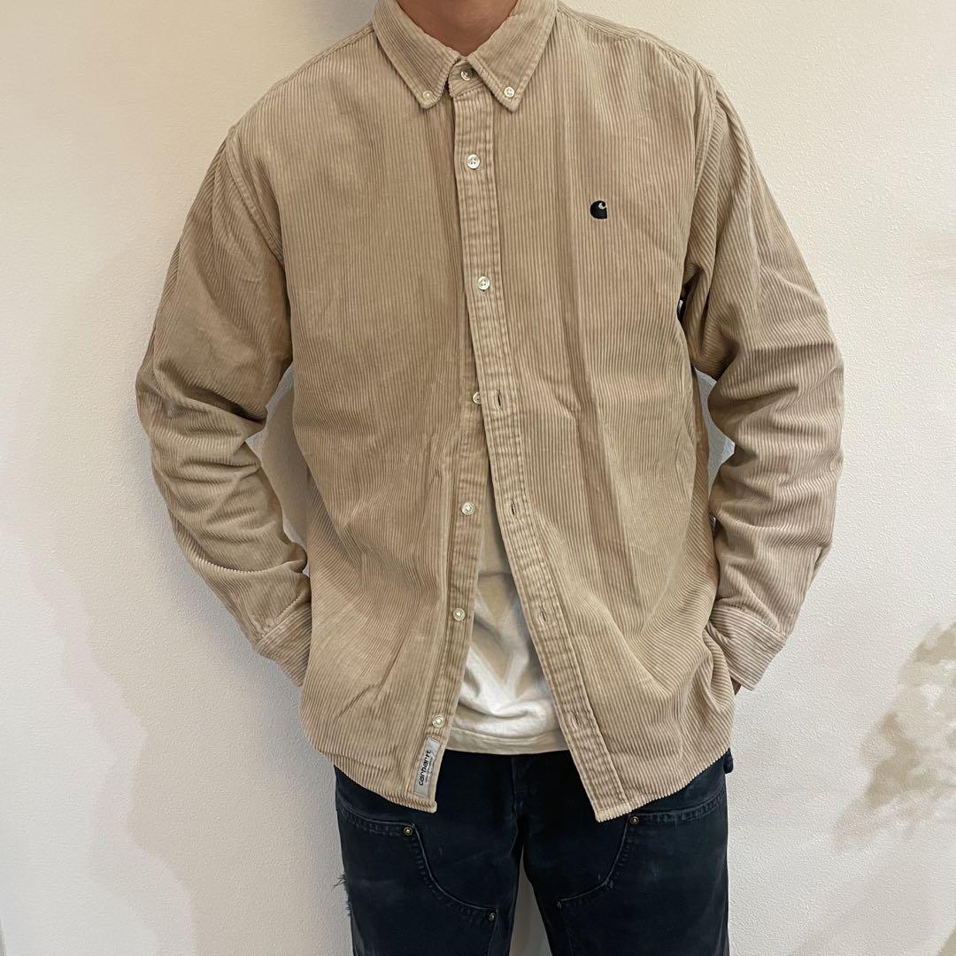 Carhartt コーデュロイ ベージュシャツ