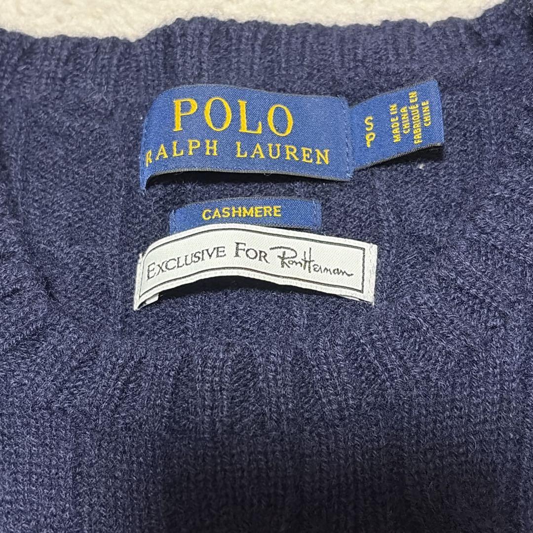 ポロラルフローレン ロンハーマン別注ケーブルニット セーター カシミア100% ポロラルフローレン ロンハーマン別注ケーブルニット セーター カシミア100%