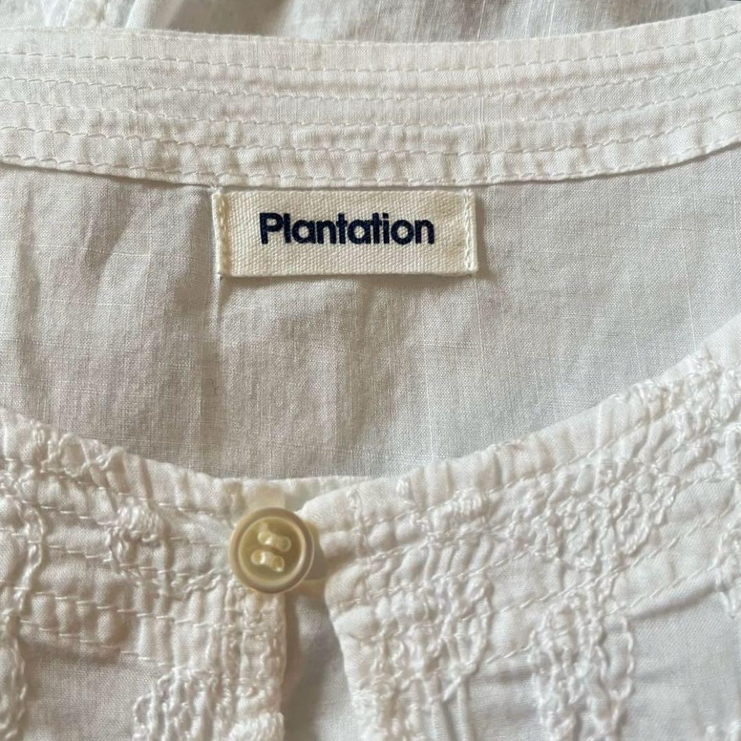 【美品】Plantation パッチワーク 刺繍 チュニック ブラウス コットン
