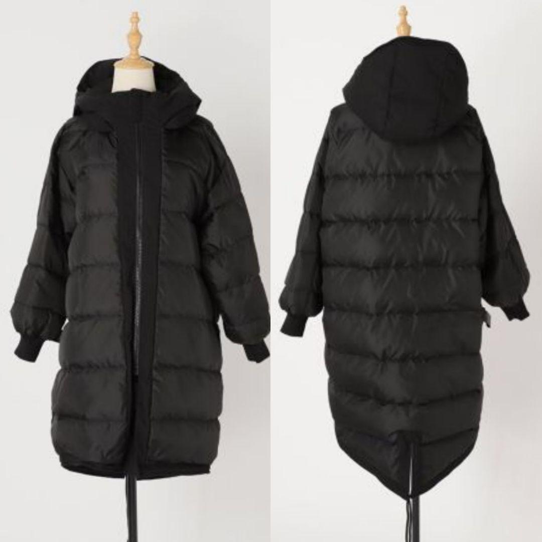 【美品】スピック&スパン 撥水フーデットダウンコート カーキ 【美品】スピック&スパン 撥水フーデットダウンコート カーキ