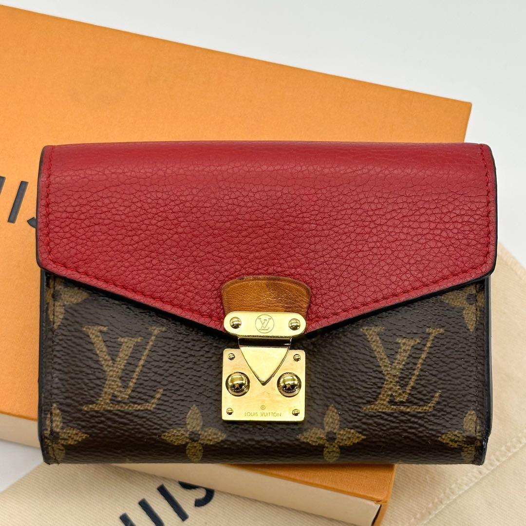 ルイヴィトン ポルトフォイユ パラス コンパクト レッド 三つ折り モノグラム ルイヴィトン ポルトフォイユ パラス コンパクト レッド 三つ折り モノグラム