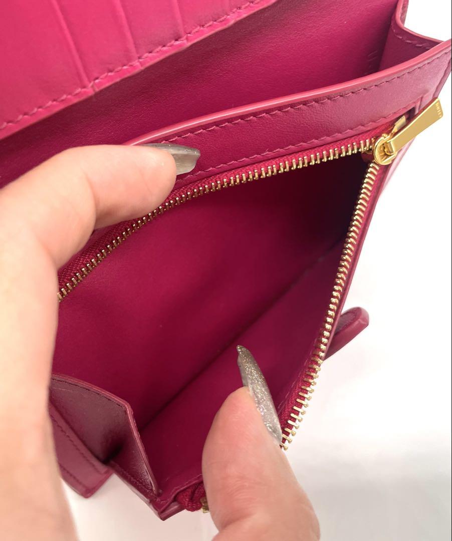 CELINE セリーヌ ミディアム ストラップウォレット 二つ折り財布